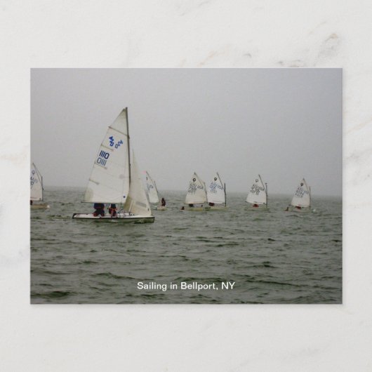 Sailboat races in Bellport Dock, Bellport NY Briefkaart (Voorkant)