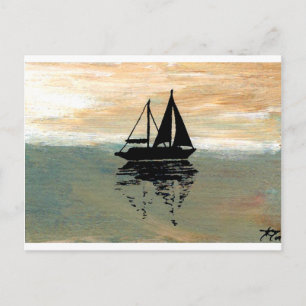 SailBoat Reflections CricketDiane Ocean Stuff Briefkaart