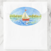 Sailboat Reflections Stickers (Tas)