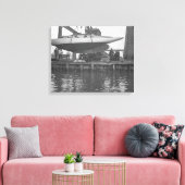 Sailboat Repair Circa 1910 Chicago River Boating b Canvas Afdruk (Insitu (Woonkamer))