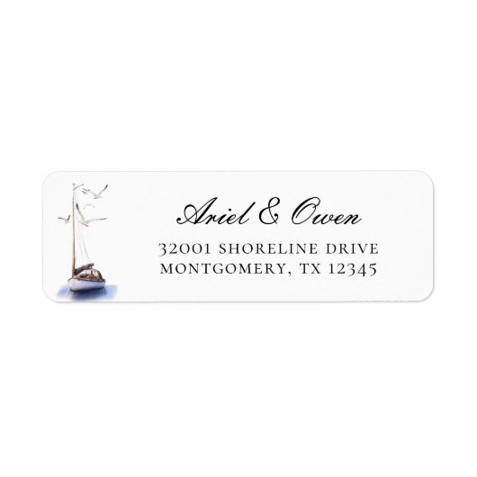  Sailboat Return Address Label (Voorkant)