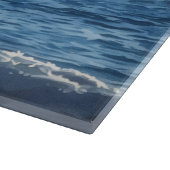 Sailboat Sailing on the Ocean Blue Glass Snijplank (Hoek)