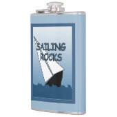 Sailboat Sailing Rocks Funny Flask Heupfles (Links)