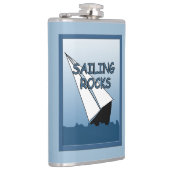 Sailboat Sailing Rocks Funny Flask Heupfles (Rechts)