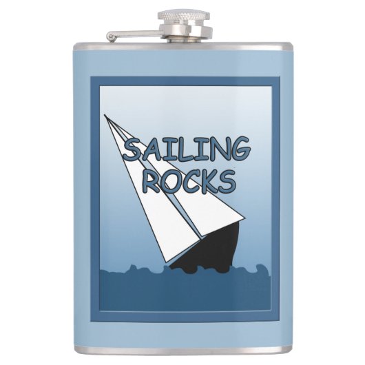 Sailboat Sailing Rocks Funny Flask Heupfles (Voorkant)
