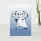 Sailboat Sailior op een boot Funny Custom Greing Kaart (Voorkant)