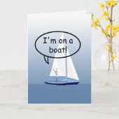 Sailboat Sailior op een boot Funny Custom Greing Kaart (Gele Bloem)