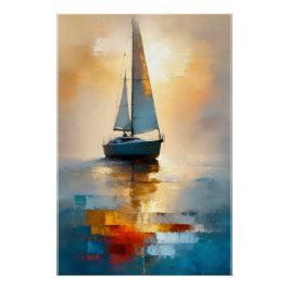 Sailboat Seascape Wall Art  Perfect Poster