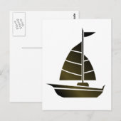 Sailboat Silhouette Briefkaart (Voorkant / Achterkant)