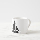 Sailboat Silhouette Espresso Kop (Voorkant rechts)