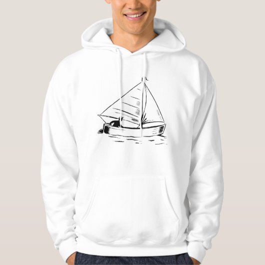 Sailboat Sketch Hoodie (Voorkant)