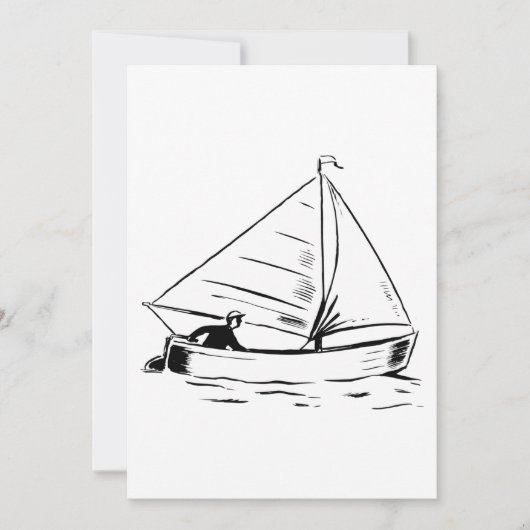 Sailboat Sketch Kaart (Voorkant)
