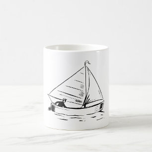 Sailboat Sketch Koffiemok