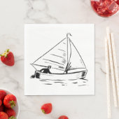 Sailboat Sketch Servet (Insitu)