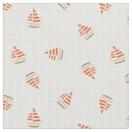 Sailboat summer checker stof