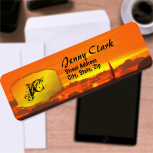 Sailboat Sunset 1300 Adres Etiket