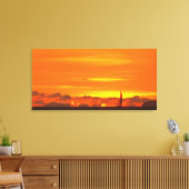 Sailboat Sunset 1300 Art Canvas Afdruk (Insitu (Woonkamer))