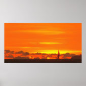 Sailboat Sunset 1300 Art Print (Voorkant)