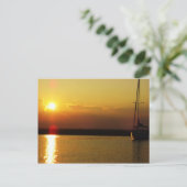Sailboat Sunset Briefkaart (Staand voorkant)