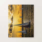 Sailboat sunset jigzaapuzzel legpuzzel (Verticaal)