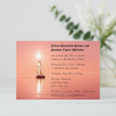 Sailboat Sunset Photo - 3x5 Wedding Announding Kaart (Staand voorkant)