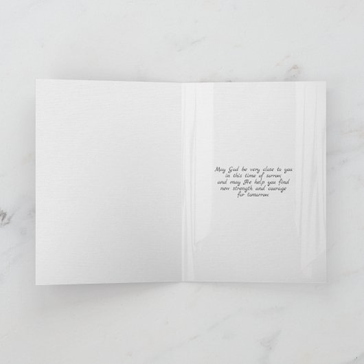 sailboat sunset scene in window sympathy kaart (Binnen)