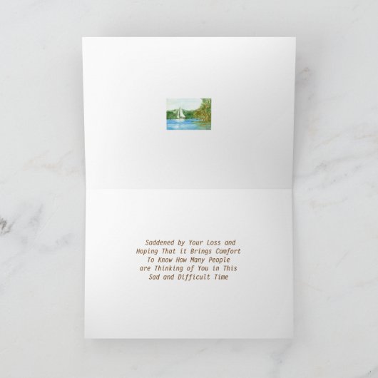 Sailboat Sympathy Card Kaart (Binnen)