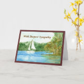 Sailboat Sympathy Card Kaart (Gele Bloem)
