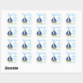 Sailboat verjaardagsfeestje favor stickers (Vel)