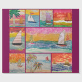 Sailboat Wrapping Paper Cadeaupapier (Vlak)