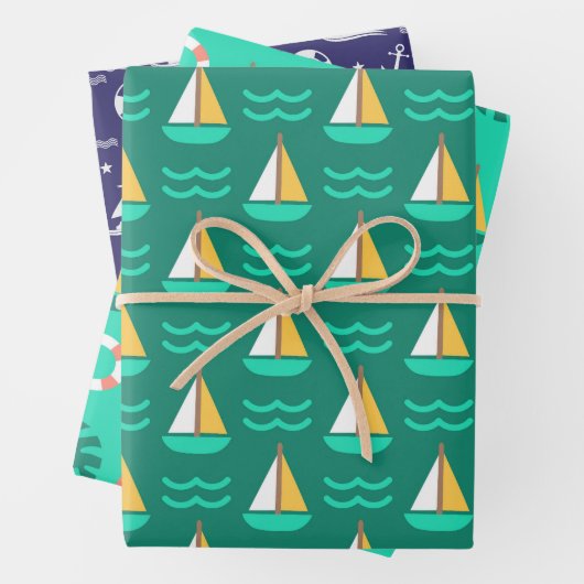 Sailboating inpakpapier vel (In situ)