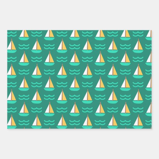 Sailboating inpakpapier vel (Voorkant)