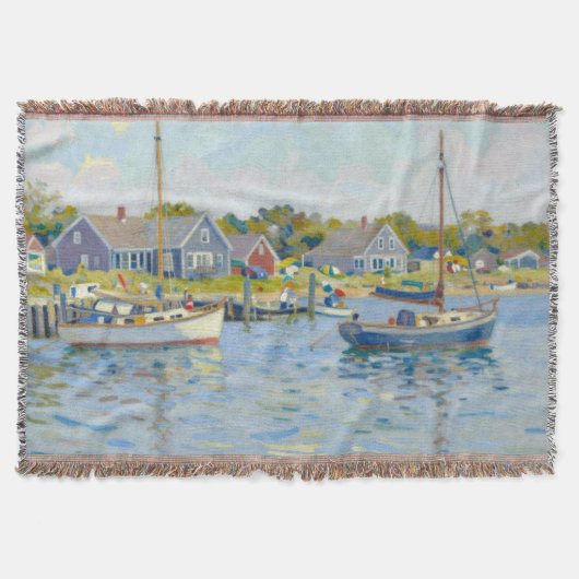 Sailboats Impressionism New England Deken (Voorkant)
