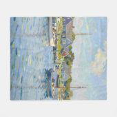 Sailboats Impressionism New England Fleece Deken (Voorkant (Horizontaal))