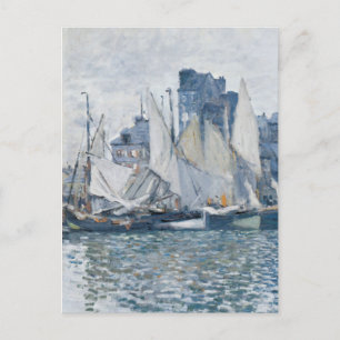 Sailboats & Le Havre Museum in Blue Briefkaart