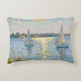 Sailboats New England Summer Accent Kussen