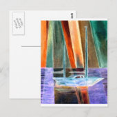 Sailboot Abstracte immateriële reddingschenkingen Briefkaart (Voorkant / Achterkant)