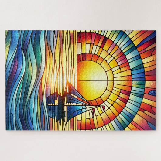 Sailboot Art Legpuzzel (Horizontaal)