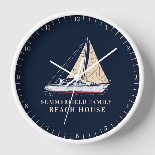 Sailboot Beach House Decor Nautical Family (Voorkant)