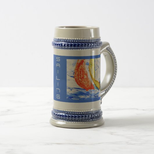 Sailboot Beer Stein Bierpul (Voorkant rechts)