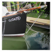 Sailboot Bow Sprit op CeramicTile Tegeltje (Voorkant)