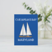 Sailboot Chesapeake Bay Maryland Briefkaart (Staand voorkant)