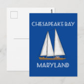Sailboot Chesapeake Bay Maryland Briefkaart (Voorkant / Achterkant)