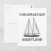 Sailboot Chesapeake Bay Maryland Briefkaart (Voorkant / Achterkant)