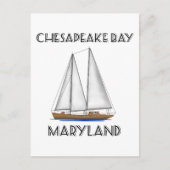 Sailboot Chesapeake Bay Maryland Briefkaart (Voorkant)
