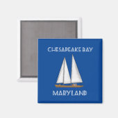 Sailboot Chesapeake Bay Maryland Magneet (Voorkant / Achterkant)