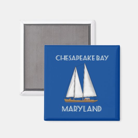 Sailboot Chesapeake Bay Maryland Magneet (Voorkant / Achterkant)
