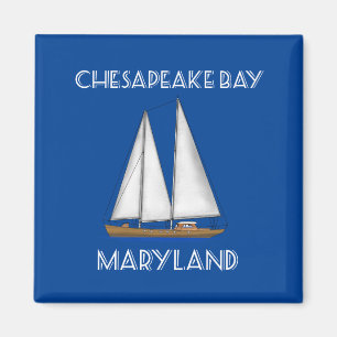 Sailboot Chesapeake Bay Maryland Magneet