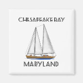 Sailboot Chesapeake Bay Maryland Magneet (Voorkant)