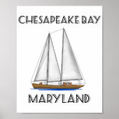 Sailboot Chesapeake Bay Maryland Poster (Voorkant)